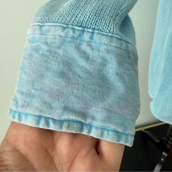 PBJ Blues Ramie Cotton Sweater Cardigan Dress M Light Blue Button Front - Picture 13 of 14